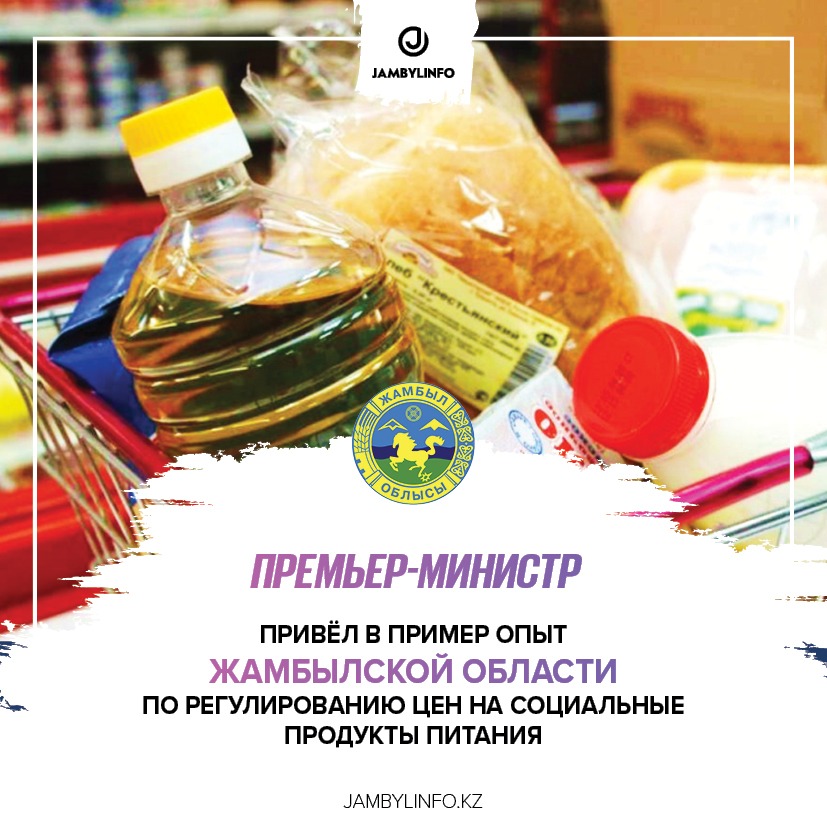 Премьер-Министр привёл в пример опыт Жамбылской области по регулированию цен на социальные продукты питания