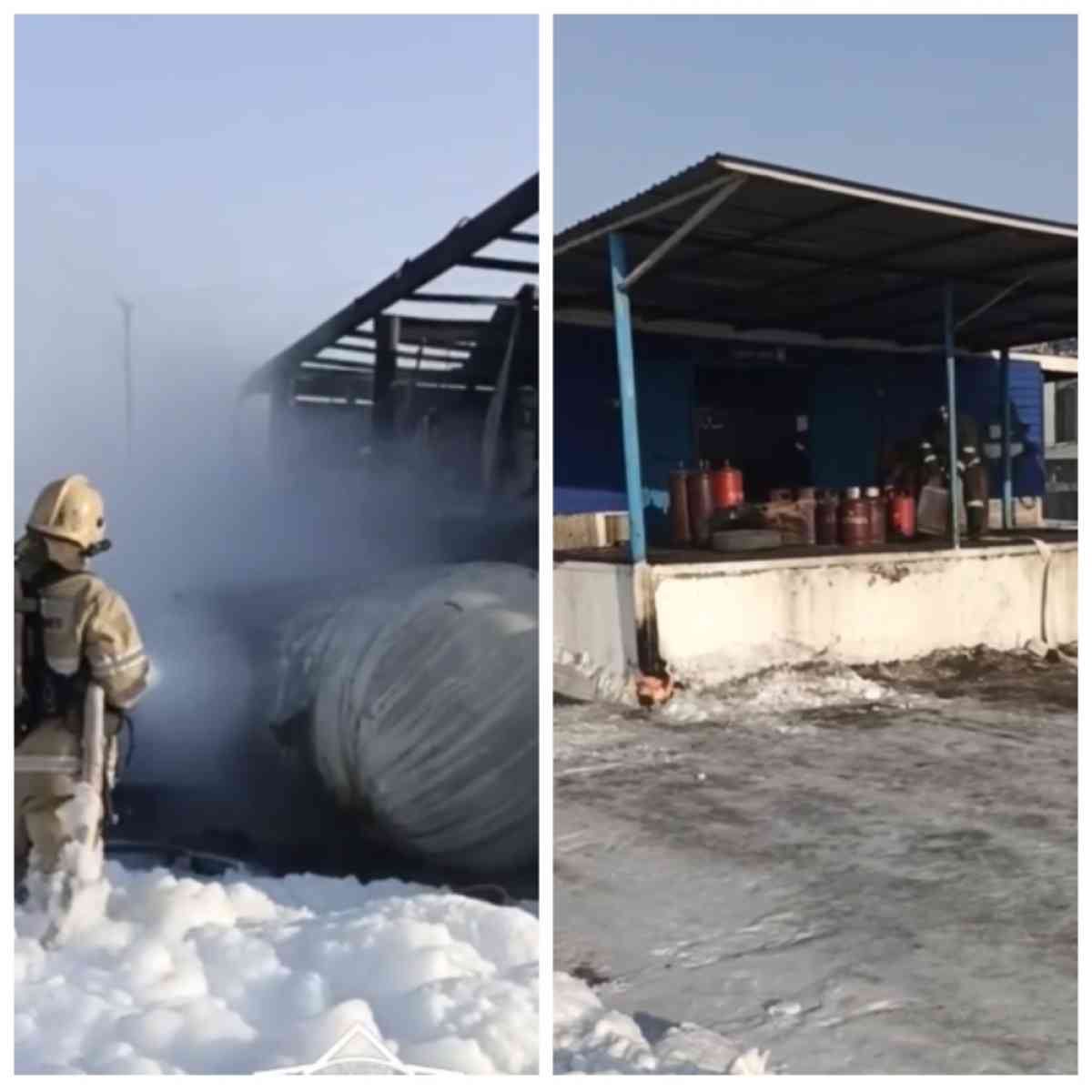 Карагандинские спасатели предотвратили взрыв газовой цистерны
