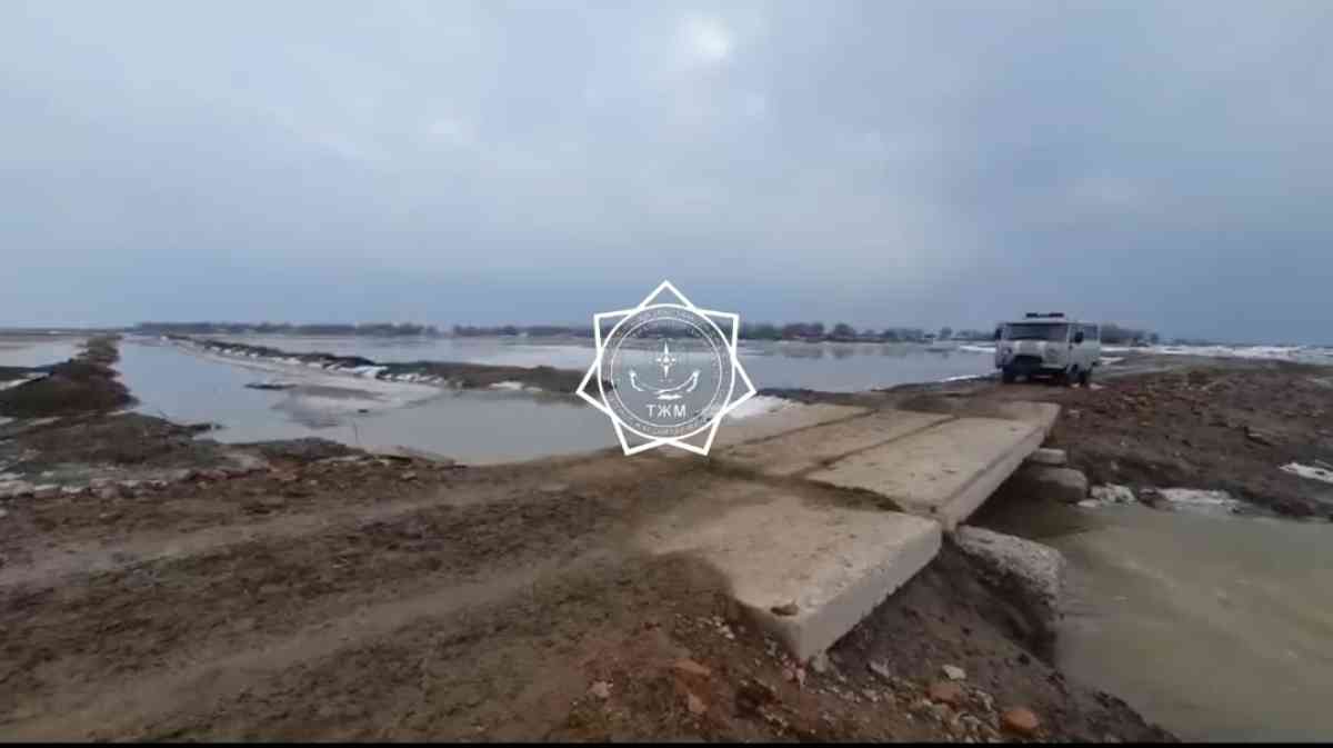 В Жетысуйской области вода из канала затопила мост