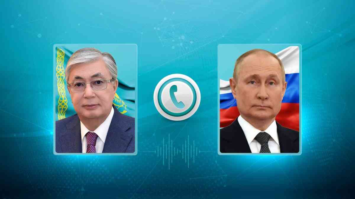 Касым-Жомарт Токаев провел телефонный разговор с президентом России Владимиром Путиным