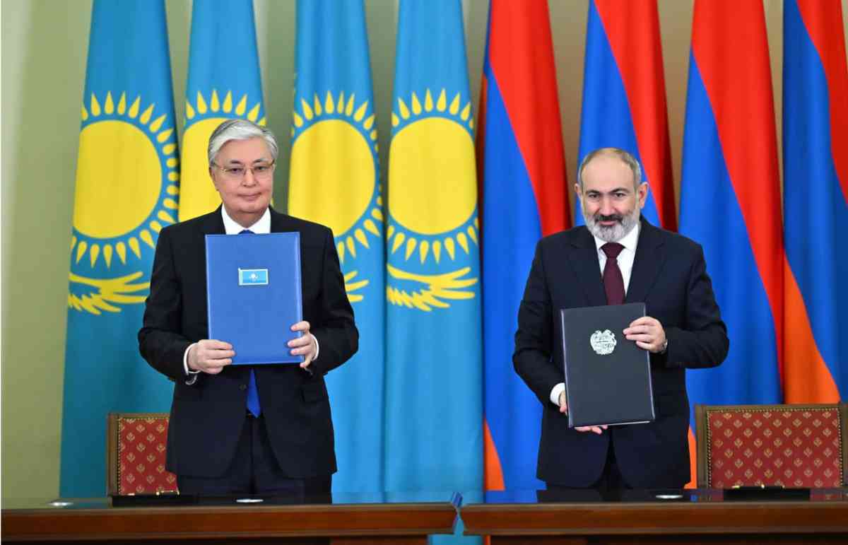 Совместное заявление подписали Касым-Жомарт Токаев и Никол Пашинян по итогам переговоров в Ереване