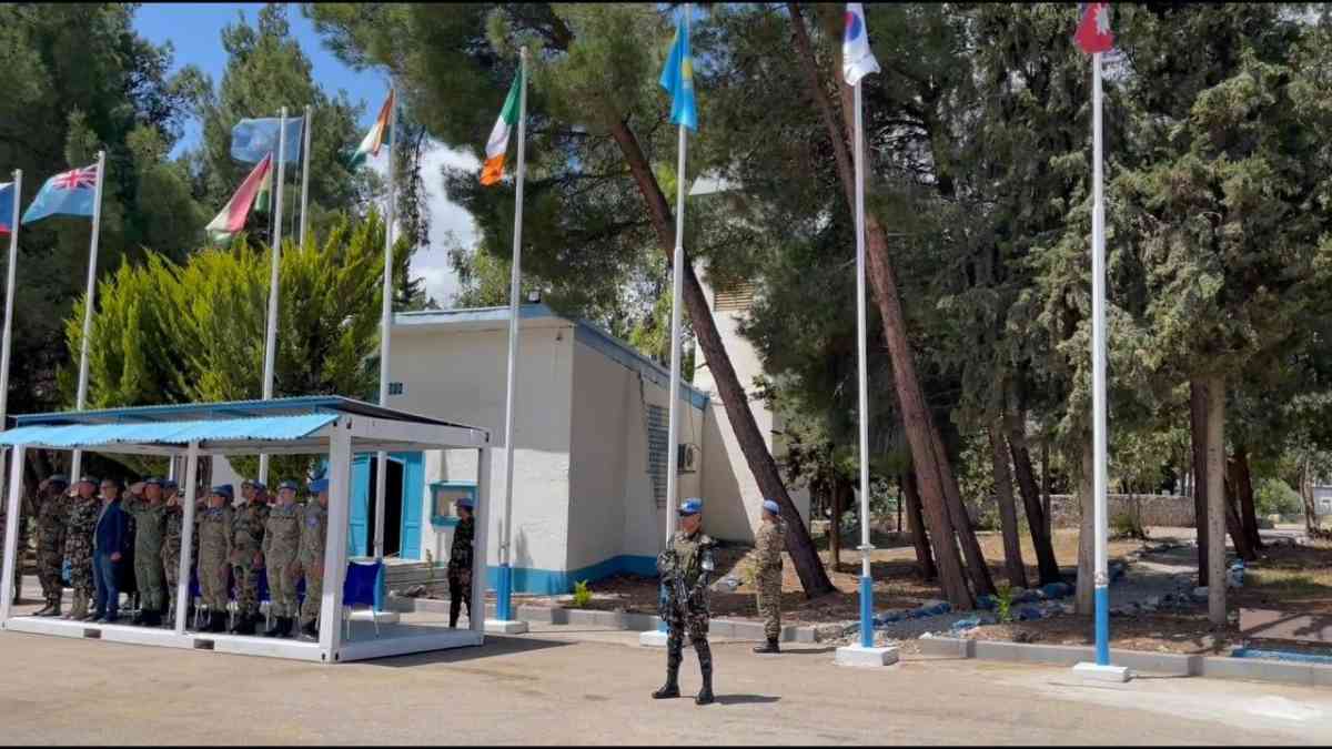 На миротворческой базе Фауар на Голанских высотах подняли государственный флаг Казахстана