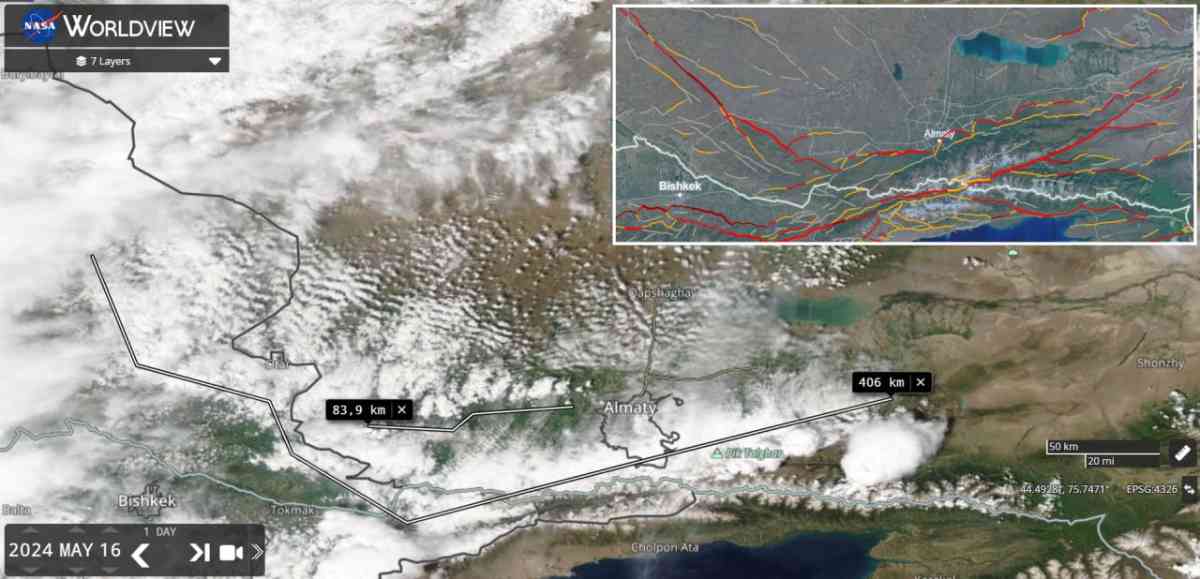 Севернее Тянь-Шаня прогнозируют  небольшое землетрясение